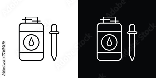 Essential oils icon pixel perfect. Outline symbol. Simple linear drawing.