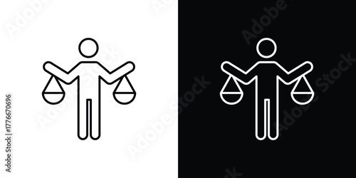 Ethics icon pixel perfect. Outline symbol. Simple linear drawing.