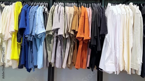 Wallpaper Mural  choosing clothes in a shopping mall. clothes hangers Torontodigital.ca