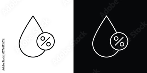Humidity icon pixel perfect. Outline symbol. Simple linear drawing.