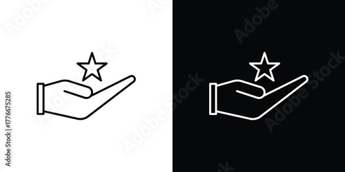 Loyalty program icon pixel perfect. Outline symbol. Simple linear drawing.