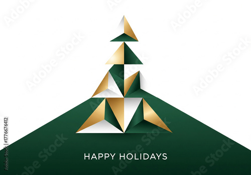 Modern Geometric Christmas Card