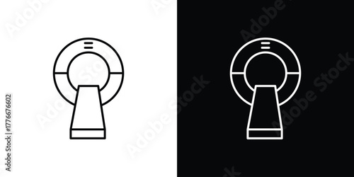 MRI icon pixel perfect. Outline symbol. Simple linear drawing.