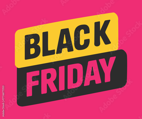Vibrant Black Friday Sale Announcement Poster for Retail Promotions and Shopping Discounts in a Bold and Modern Design with Eye Catching Colors A promotional banner for businesses