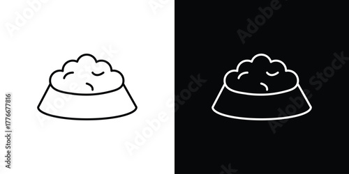 Pet food icon pixel perfect. Outline symbol. Simple linear drawing.