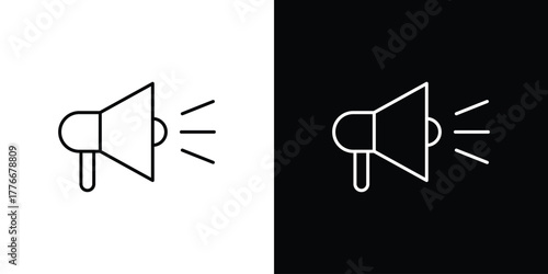 Promotion icon pixel perfect. Outline symbol. Simple linear drawing.