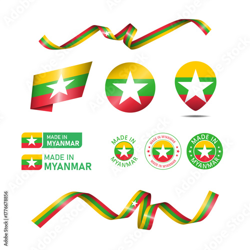 myanmar flags mega set