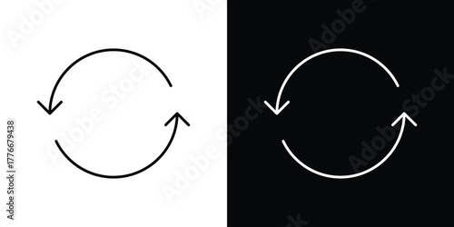 Repeat icon pixel perfect. Outline symbol. Simple linear drawing.