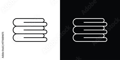 Towel icon pixel perfect. Outline symbol. Simple linear drawing.