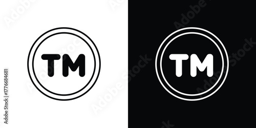 Trademark icon pixel perfect. Outline symbol. Simple linear drawing.