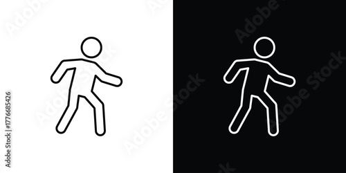 Walking icon pixel perfect. Outline symbol. Simple linear drawing.