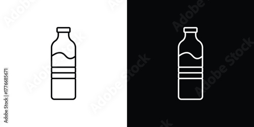 Water bottle icon pixel perfect. Outline symbol. Simple linear drawing.