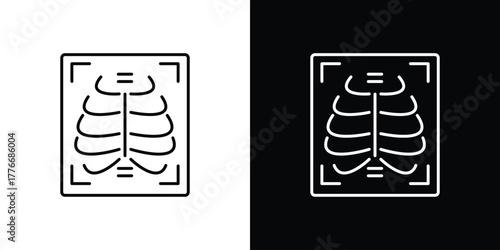 X ray icon pixel perfect. Outline symbol. Simple linear drawing.