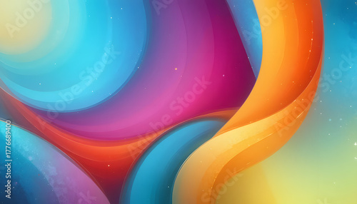 Vibrant abstract art creates a mesmerizing flow of color and light, perfect for modern design projects needing a dynamic, eye-catching element.