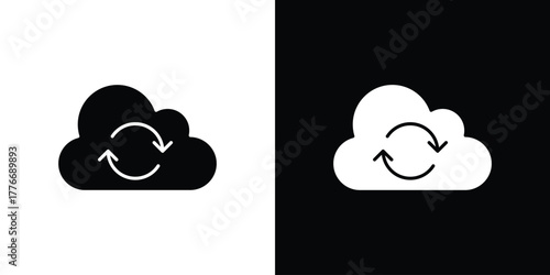 Backup icon line art editable stroke and solid collection for app design