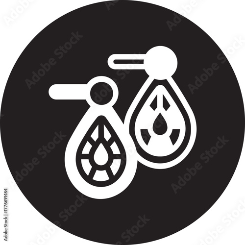 Earrings glyph icon