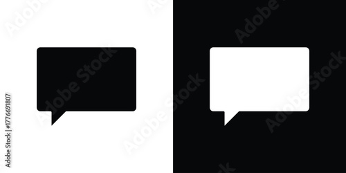 Chat bubble icon line art editable stroke and solid collection for app design