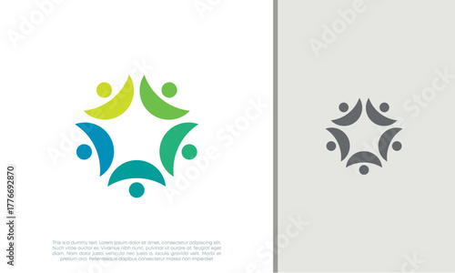 Global Community Logo Icon Elements Template. Community human Logo template vector. Community health care. Abstract Community logo