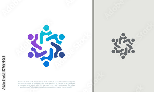 Global Community Logo Icon Elements Template. Community human Logo template vector. Community health care. Abstract Community logo