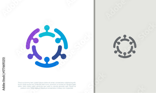 Global Community Logo Icon Elements Template. Community human Logo template vector. Community health care. Abstract Community logo