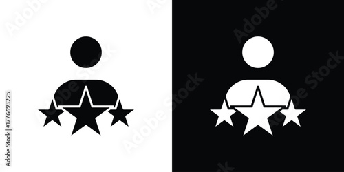Customer satisfaction icon line art editable stroke and solid collection for app design