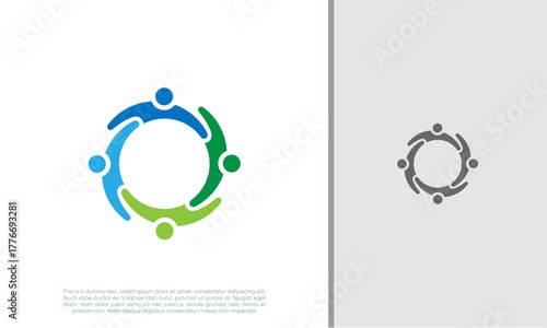 Global Community Logo Icon Elements Template. Community human Logo template vector. Community health care. Abstract Community logo