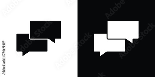 Discussion icon line art editable stroke and solid collection for app design