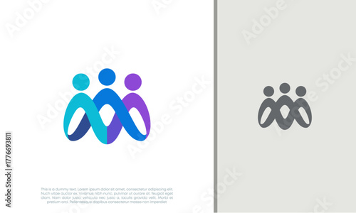 Global Community Logo Icon Elements Template. Community human Logo template vector. Community health care. Abstract Community logo
