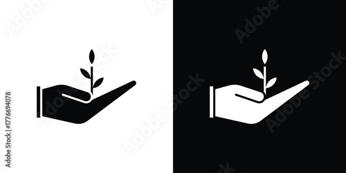 Eco-friendly icon line art editable stroke and solid collection for app design