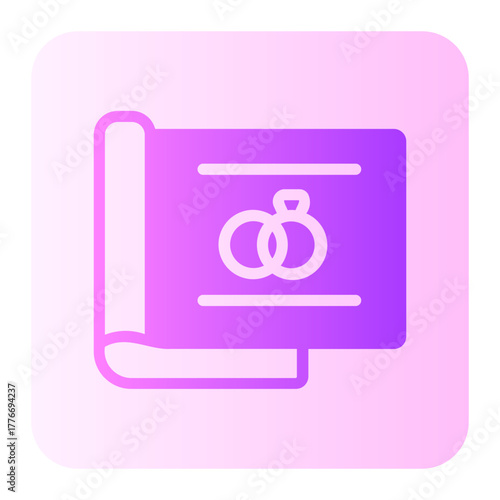Wedding invitation gradient icon