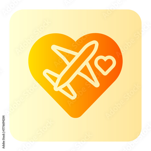 Airplane gradient icon