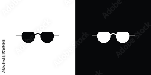 Eye glasses icon line art editable stroke and solid collection for app design