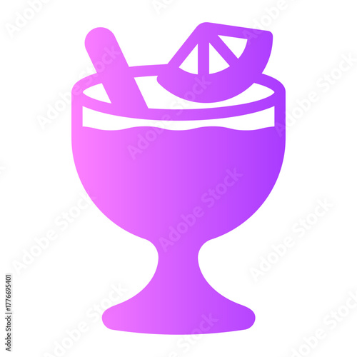 Cocktail gradient icon
