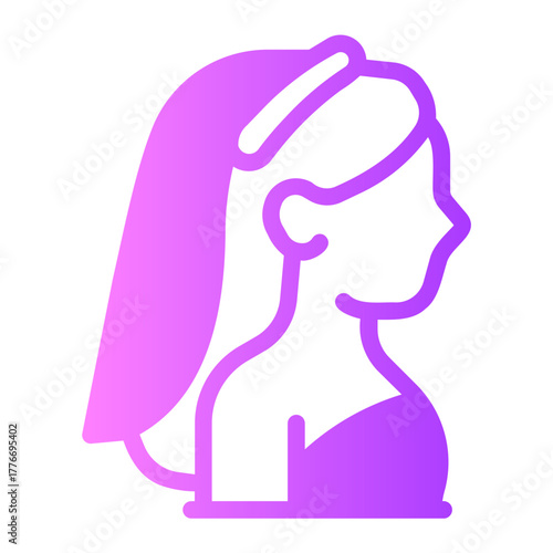 Bride gradient icon