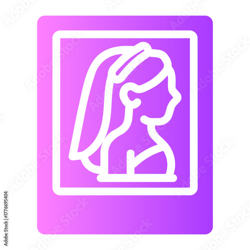 Wedding photos gradient icon