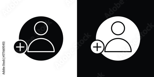 Follower icon line art editable stroke and solid collection for app design