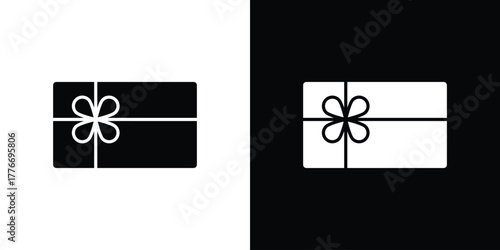 Gift voucher icon line art editable stroke and solid collection for app design