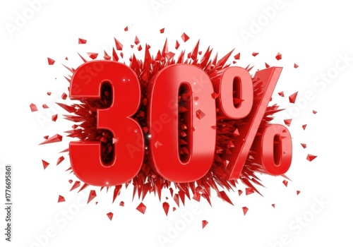 Explosive 30 percent discount sale announcement
