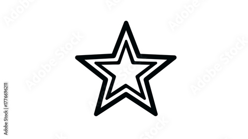 Minimalist star icon vector