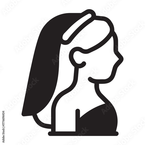 Bride glyph icon