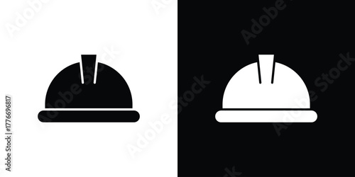 Helmet icon line art editable stroke and solid collection for app design