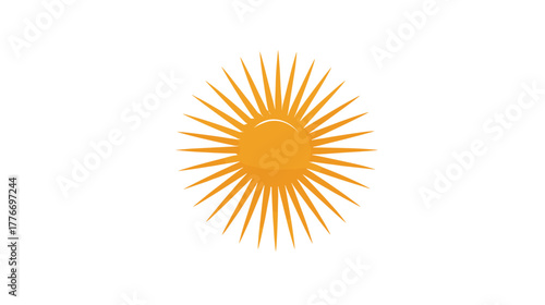 Minimalist sun icon vector