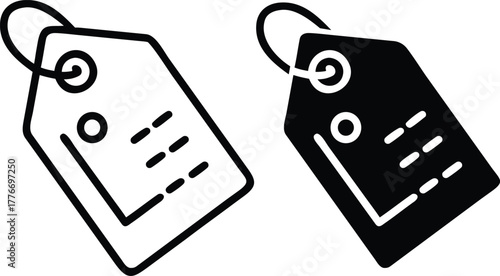 Price Tag Icon – Sale Label and Discount Tag Symbol for Shopping and Marketing or Vector Silhouette. .eps
