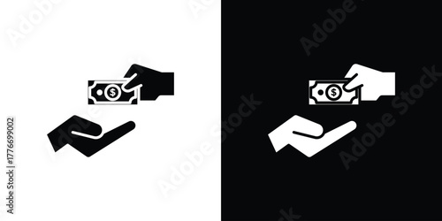 loan icon line art editable stroke and solid collection for app design