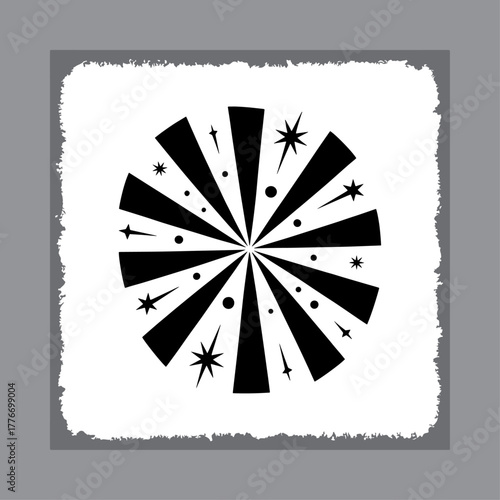 Abstract geometric design with vibrant color palette and clean lines