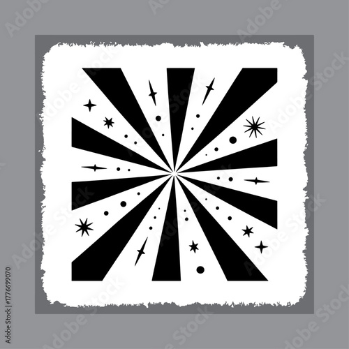 Abstract geometric design with vibrant color palette and clean lines