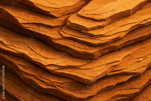 Sandstone Glow. Detailed macro shot of layered sandstone formations glowing under warm natural light, sharp textures and earthy