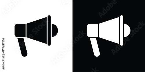 Loud Speaker icon line art editable stroke and solid collection for app design
