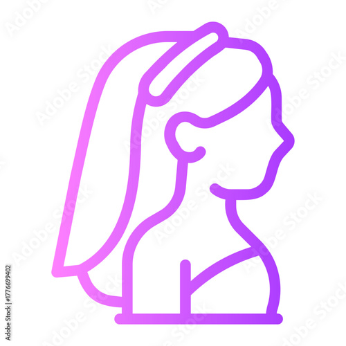 Bride gradient icon