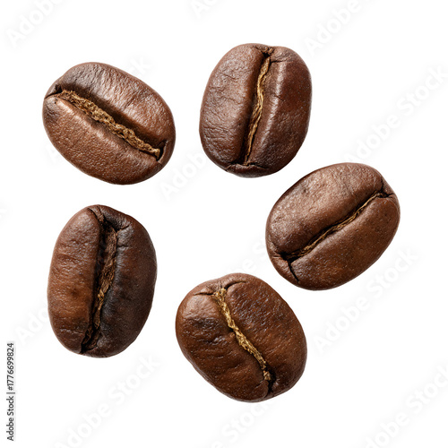 Wallpaper Mural coffee beans on white background Torontodigital.ca
